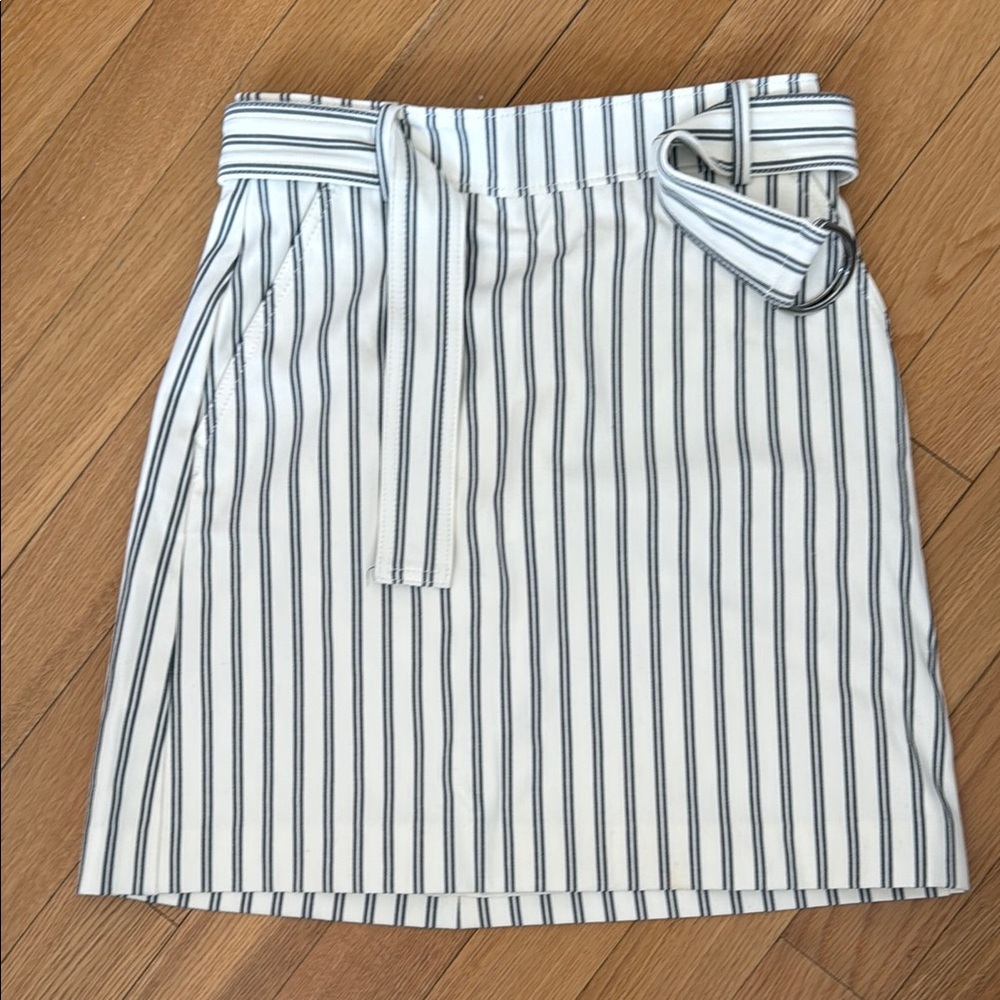 Ann Taylor Marina Striped White and Black Women's Skirt